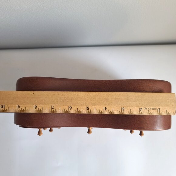 Bill Hardy Handmade Mahogany Jewelry Box, Curved Dresser Miniature Chest 1990s - Picture 4 of 9